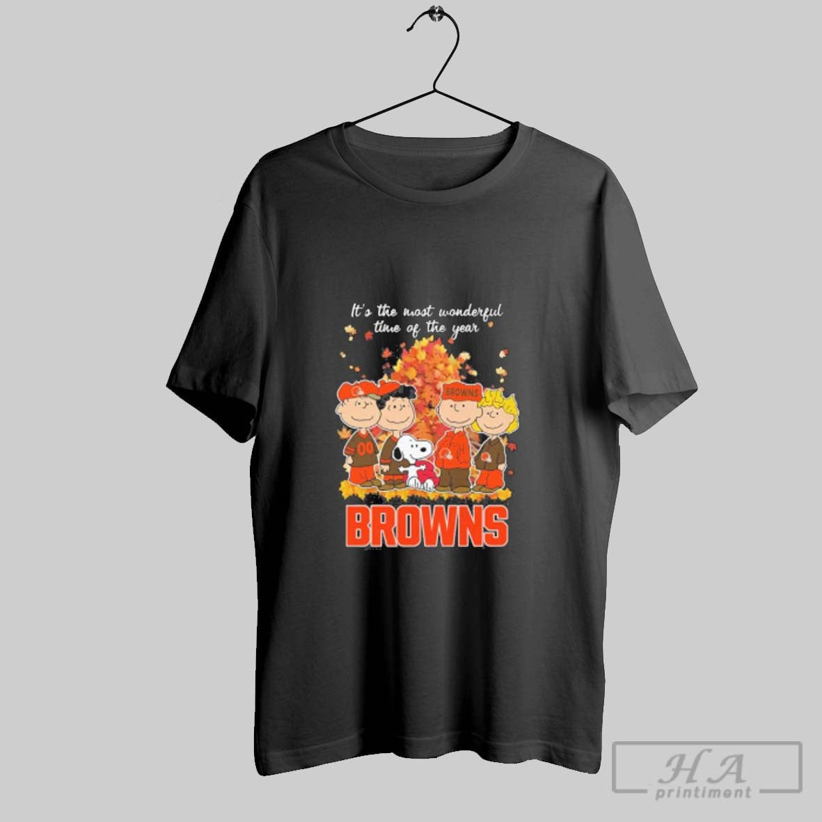 Official Cleveland Browns And Peanuts Character Its The Most Wonderful Time Of The Year T-Shirts, Hoodie, Sweatshirt