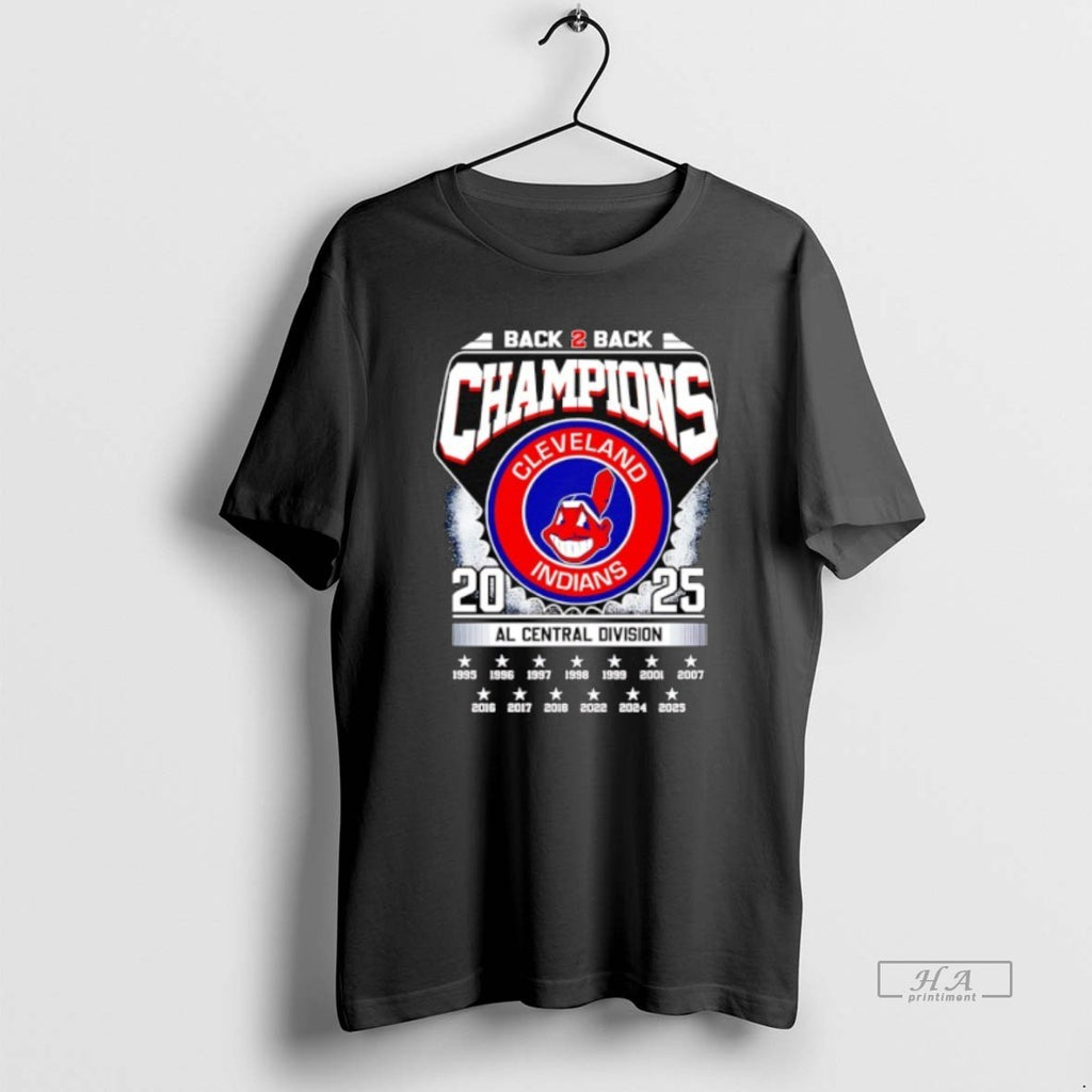 Official Cleveland Indians Back 2 Back Champions Al Central Division 2025 T-Shirts, Hoodie, Sweatshirt | InkRitualCo.com