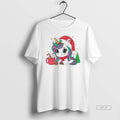 Official Cute Santa Unicorn Cocoa Christmas White T-Shirts, Hoodie, Sweatshirt | InkRitualCo.com