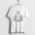 Official Cute Sitting Cat In Floral Garden Watercolor T-Shirts, Hoodie, Sweatshirt | InkRitualCo.com