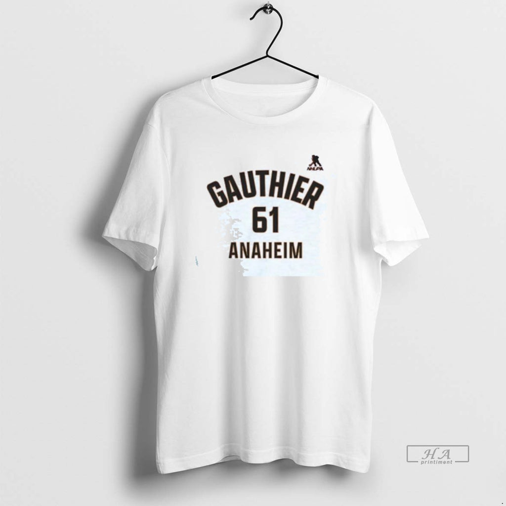 Official Cutter Gauthier Name And Number Anaheim Ducks T-Shirts, Hoodie, Sweatshirt | InkRitualCo.com