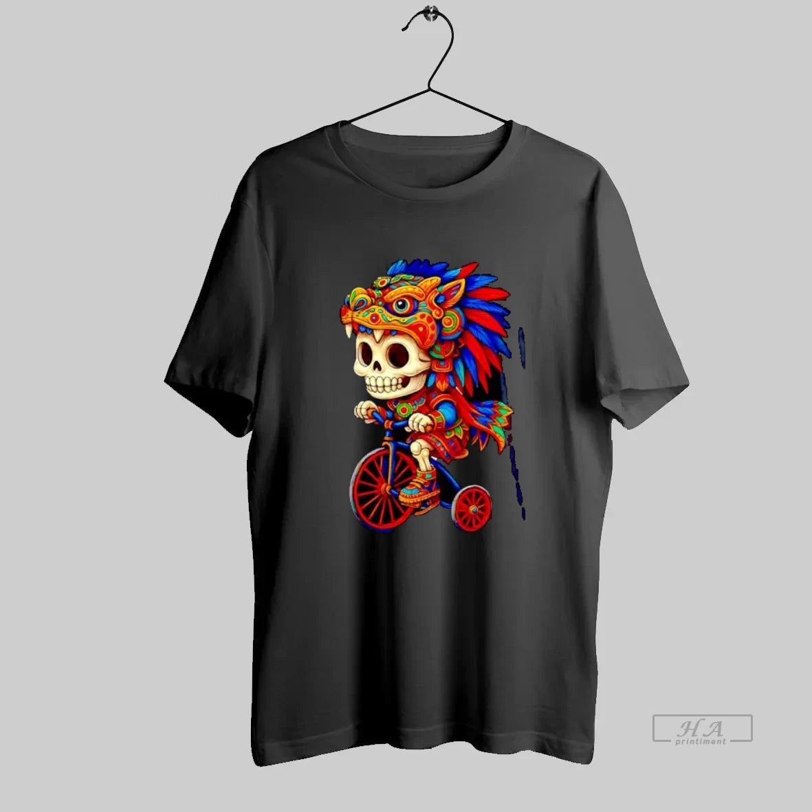 Official Day Of The Dead Aztec Skeleton On A Bicycle T-Shirts, Hoodie, Sweatshirt | InkRitualCo.com