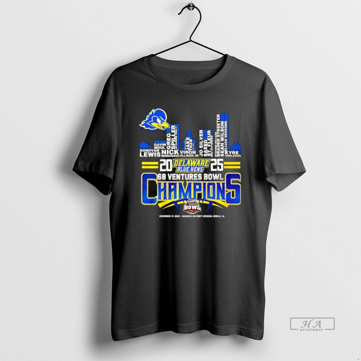 Official Delaware Fightin Blue Hens Champions Name Players Skyline City T-Shirts, Hoodie, Sweatshirt | InkRitualCo.com