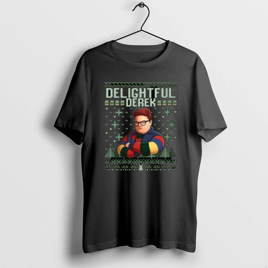 Official Delightful Derek Christmas Circle Black T-Shirts, Hoodie, Sweatshirt | InkRitualCo.com