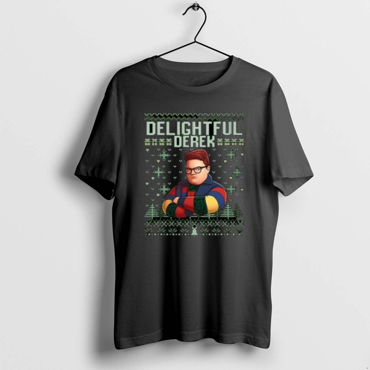 Official Delightful Derek Christmas Circle Black T-Shirts, Hoodie, Sweatshirt | InkRitualCo.com