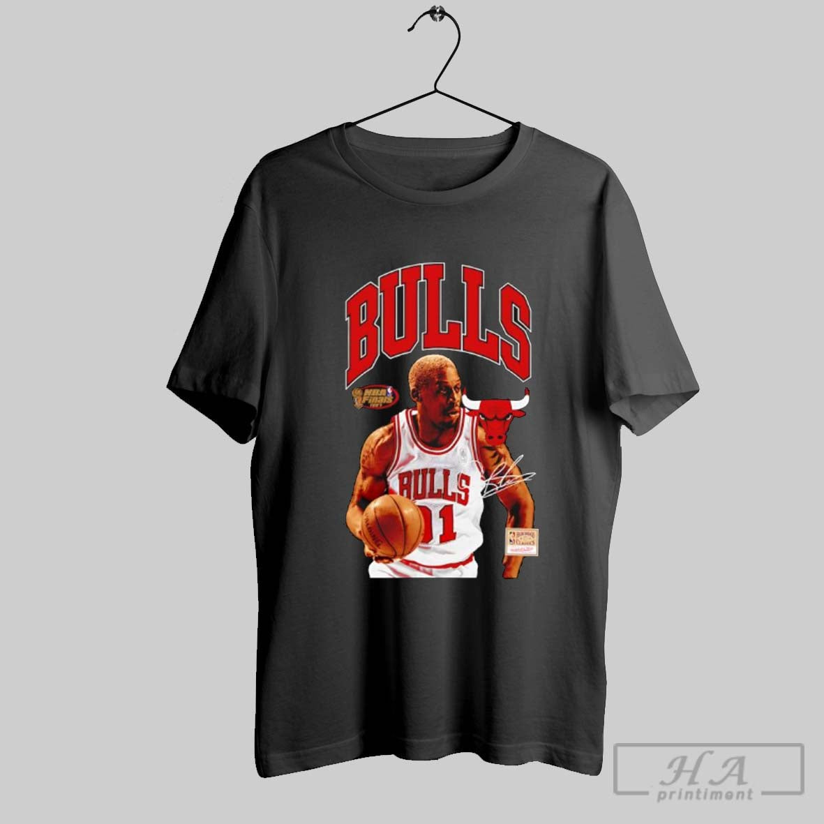 Official Dennis Rodman Chicago Bulls Mitchell Ness Hardwood Classics Player Arch Signature T-Shirts, Hoodie, Sweatshirt