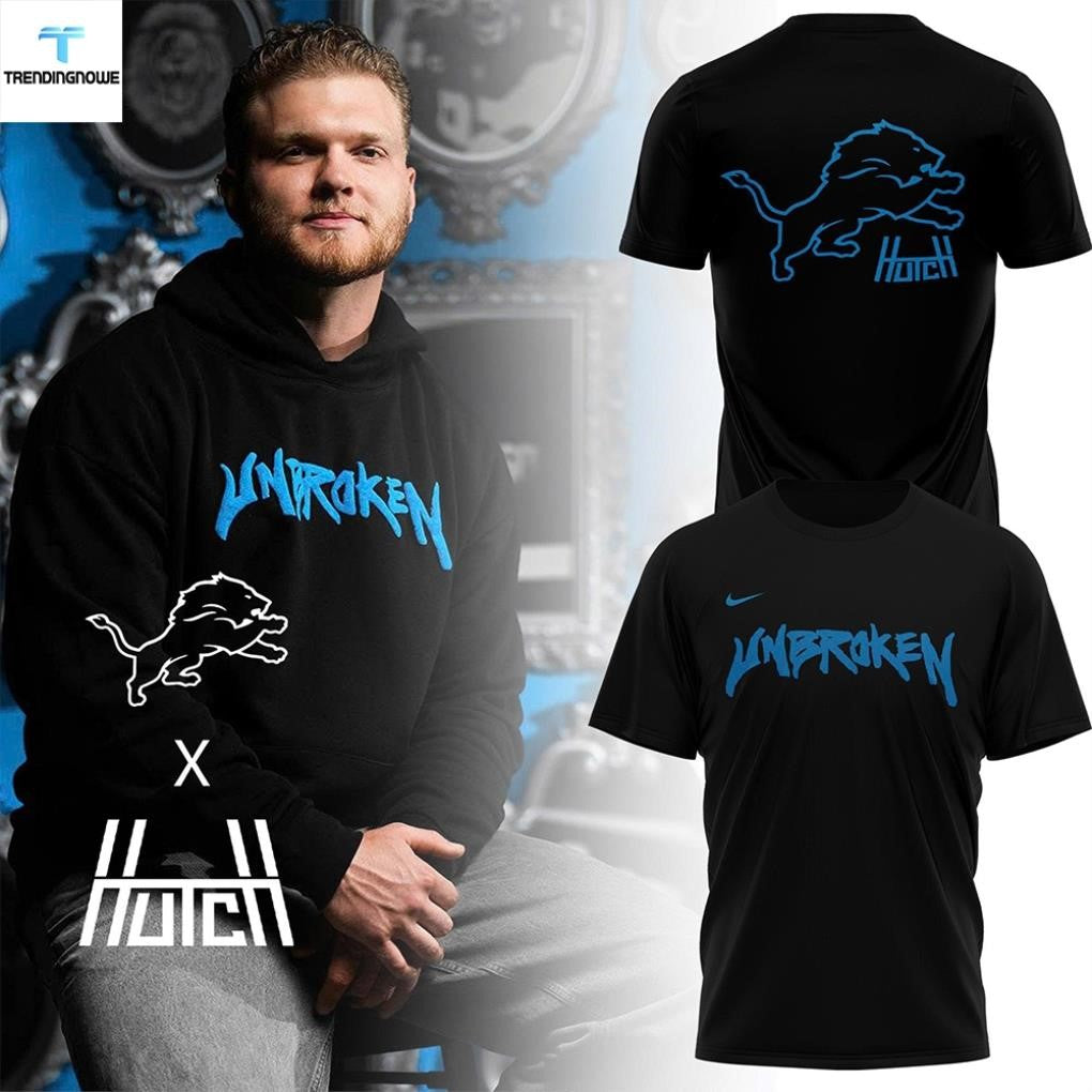 Detroit Lions House of Hutch Black Unbroken Shirt