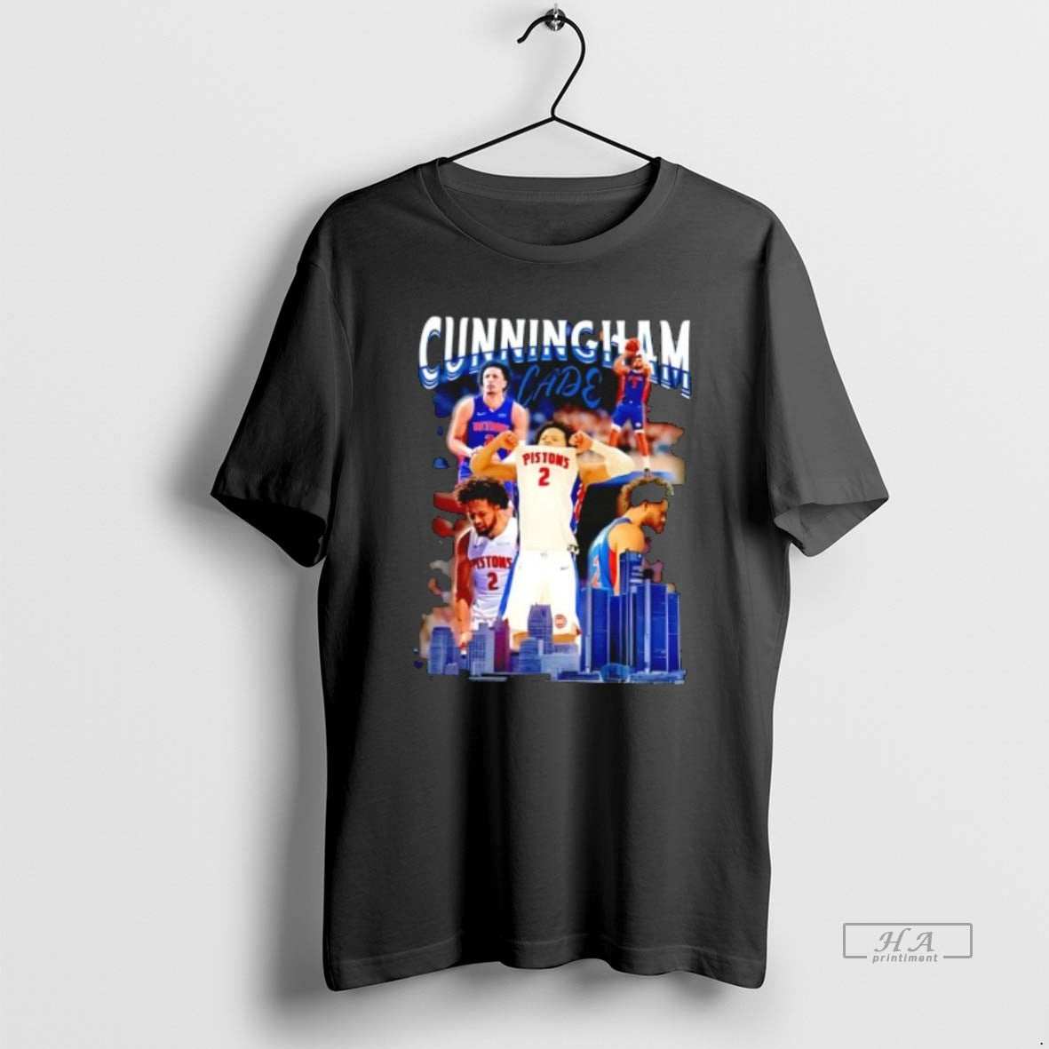 Official Detroit Pistons Cade Cunningham Graphic Skyline T-Shirts, Hoodie, Sweatshirt | InkRitualCo.com