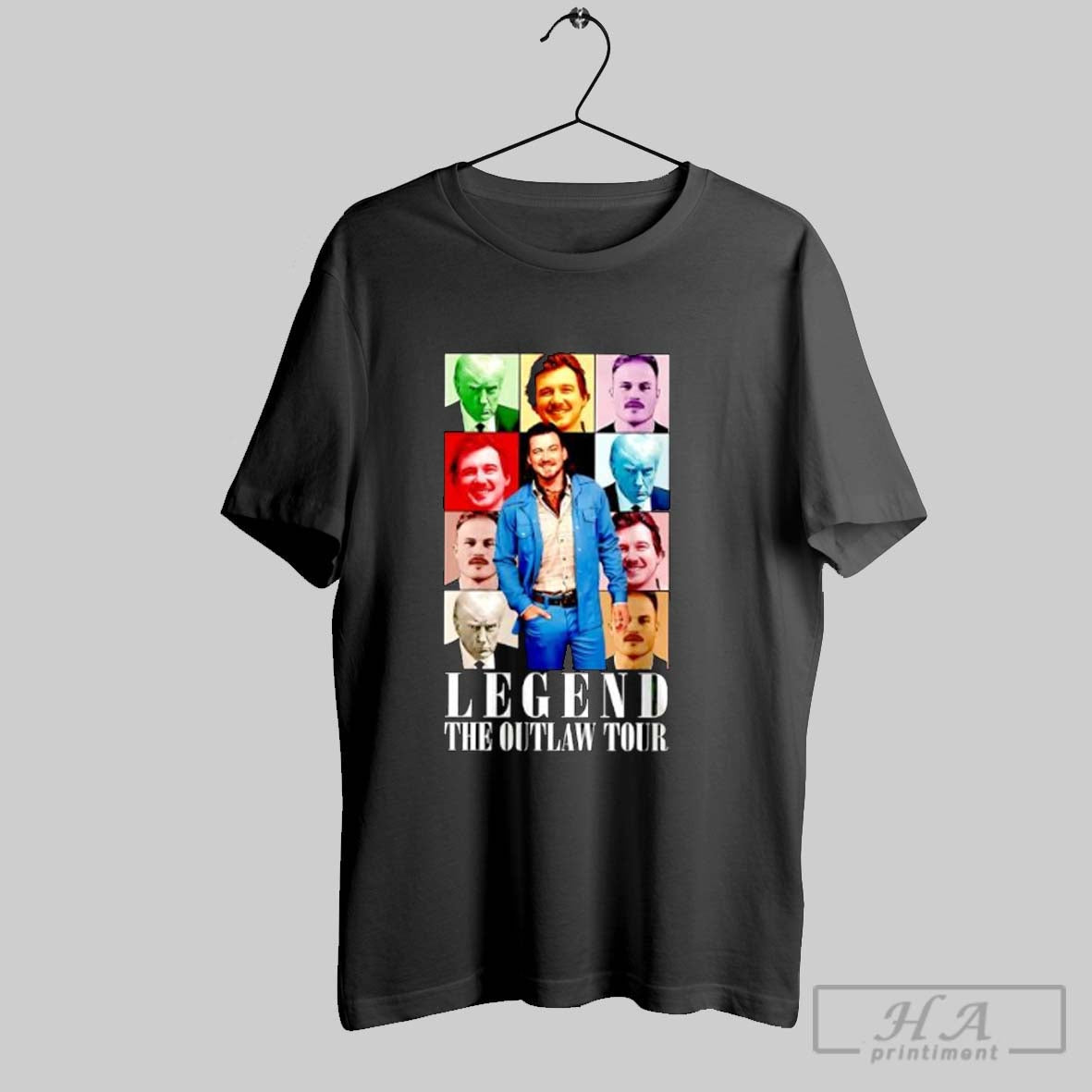Official Donald Trump Morgan Wallen Luke Combs Legend The Outlaw Tour Posters Black T-Shirts, Hoodie, Sweatshirt