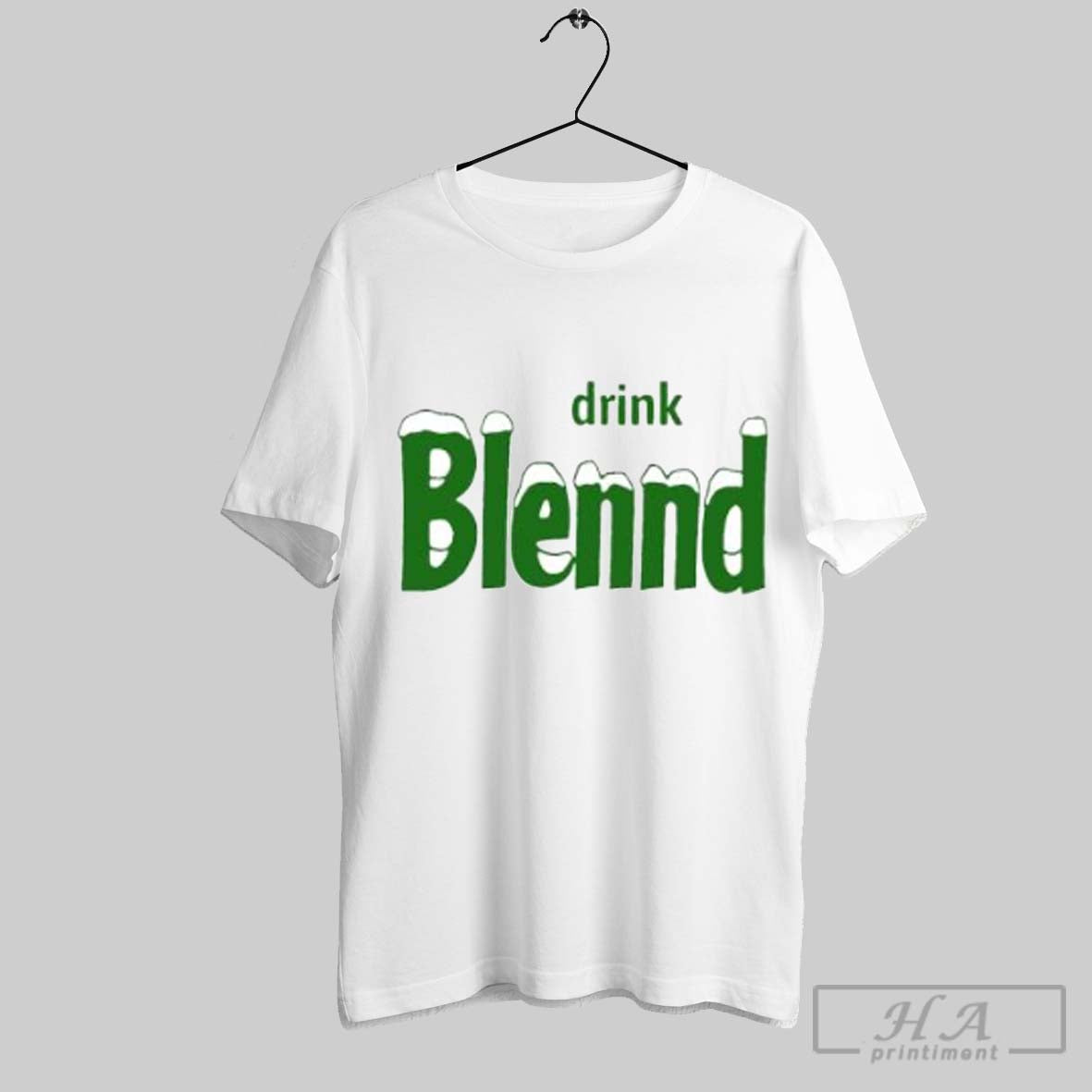 Official Drink Blendd Funny Snowman Green Text Winter Holiday T-Shirts, Hoodie, Sweatshirt | InkRitualCo.com