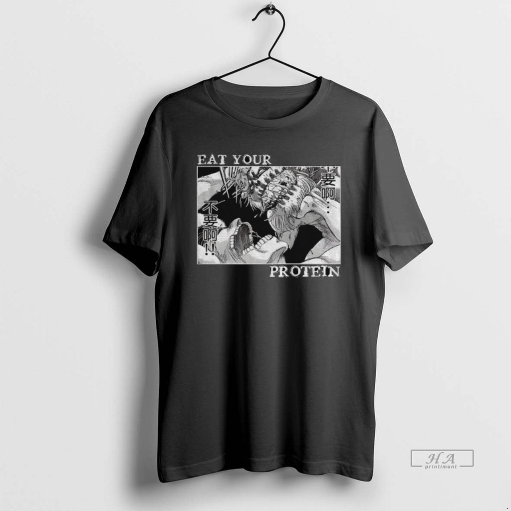 Official Eat Your Protein Eren Yeage Attack On Titan T-Shirts, Hoodie, Sweatshirt | InkRitualCo.com