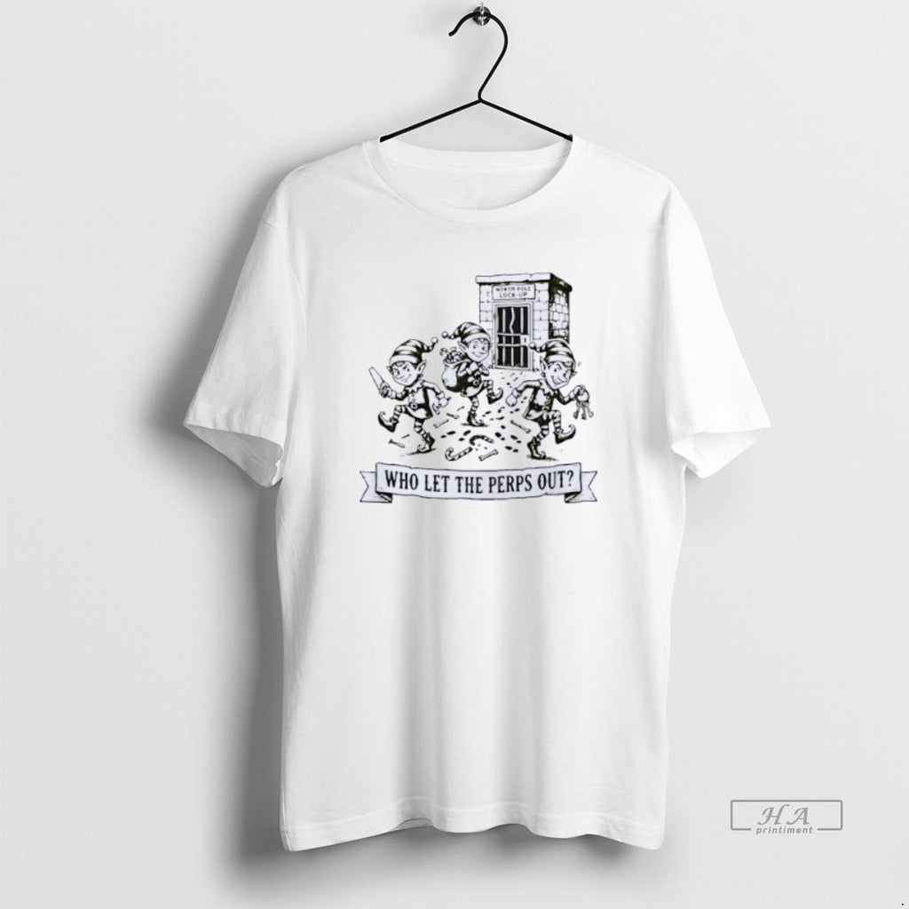 Official Elf Who Let The Perps Out Christmas T-Shirts, Hoodie, Sweatshirt | InkRitualCo.com