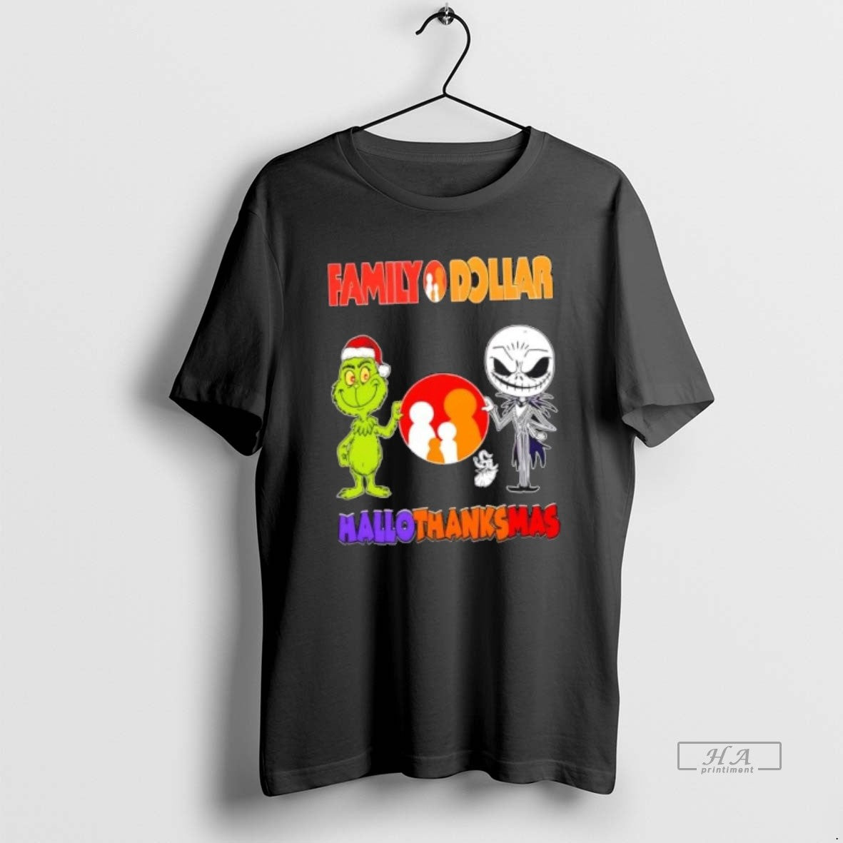 Official Family Dollar X Grinch And Jack Skellington Friends Fist Bump Happy Hallothanksmas T-Shirts, Hoodie, Sweatshirt