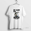 Official Fishing Eat Sleep Fish Repeat Funny T-Shirts, Hoodie, Sweatshirt | InkRitualCo.com