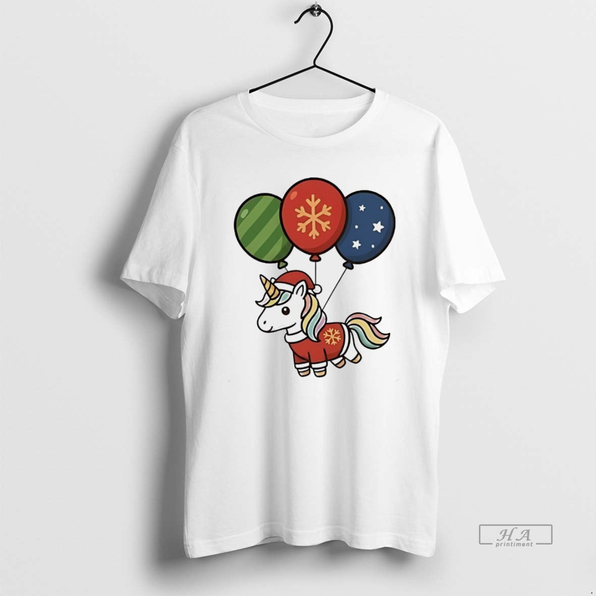 Official Flying Balloon Unicorn Christmas White T-Shirts, Hoodie, Sweatshirt | InkRitualCo.com