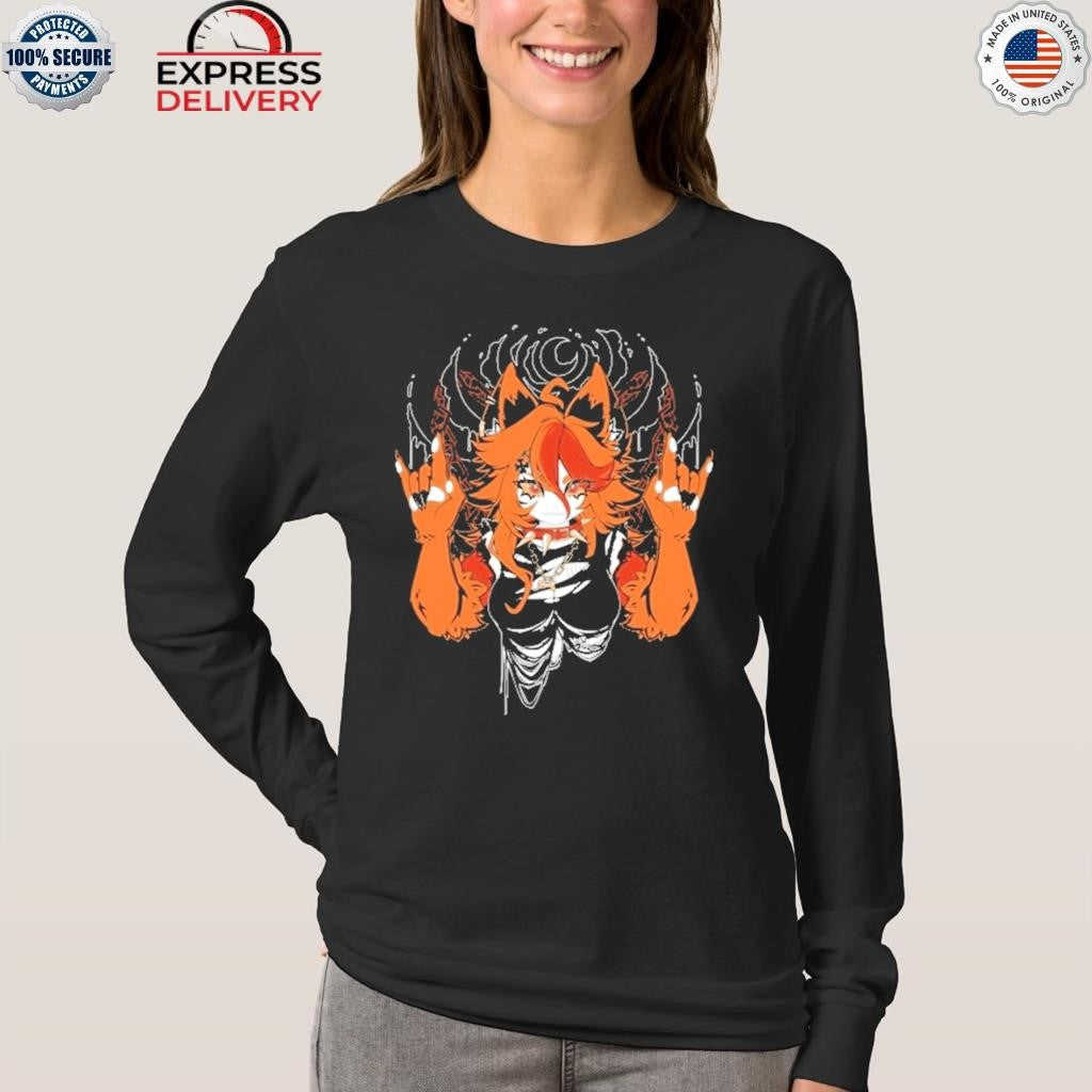 Fox Girl Rock Metal Shirt