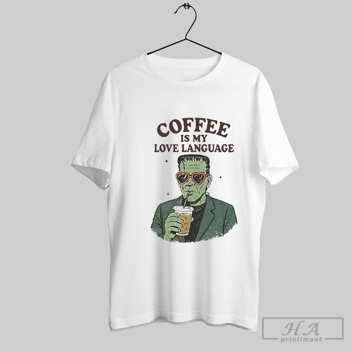 Official Frankenstein Coffee Is My Love Language Halloween T-Shirts, Hoodie, Sweatshirt | InkRitualCo.com
