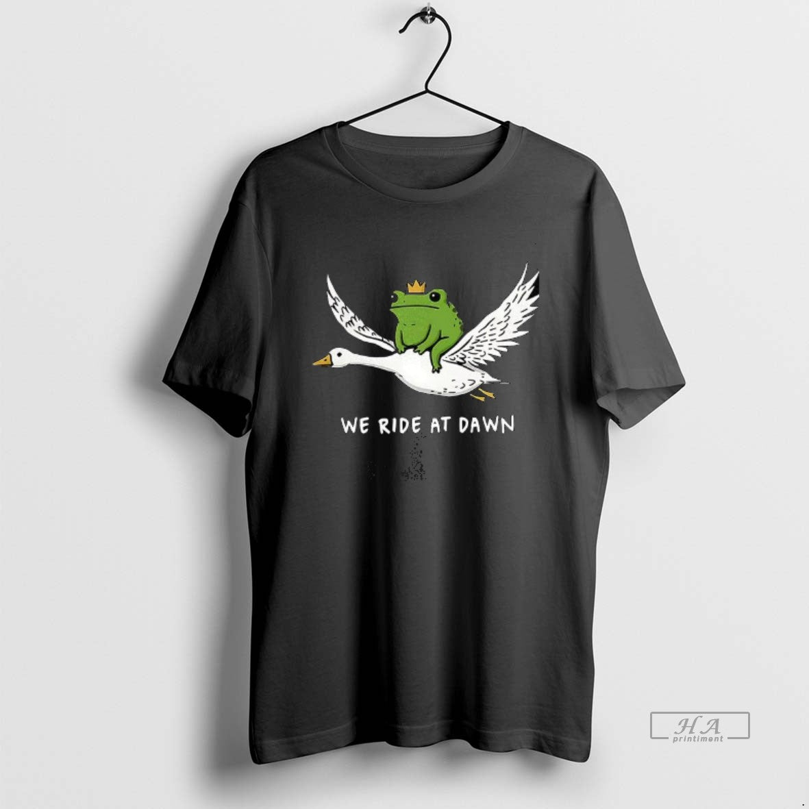 Official Frog Riding Goose We Ride At Dawn Meme T-Shirts, Hoodie, Sweatshirt | InkRitualCo.com