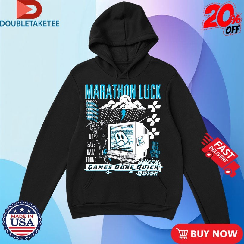 Games Done Quick Marathon Luck No Save Data Found That’s Never Happened Before Error Shirts
