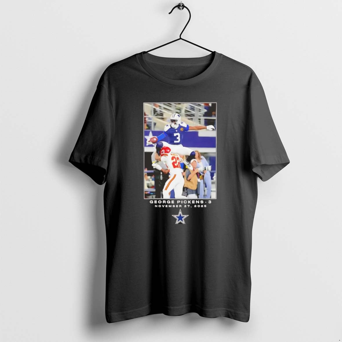 Official George Pickens Hurdle Moment Dallas Cowboys Chriast T-Shirts, Hoodie, Sweatshirt | InkRitualCo.com