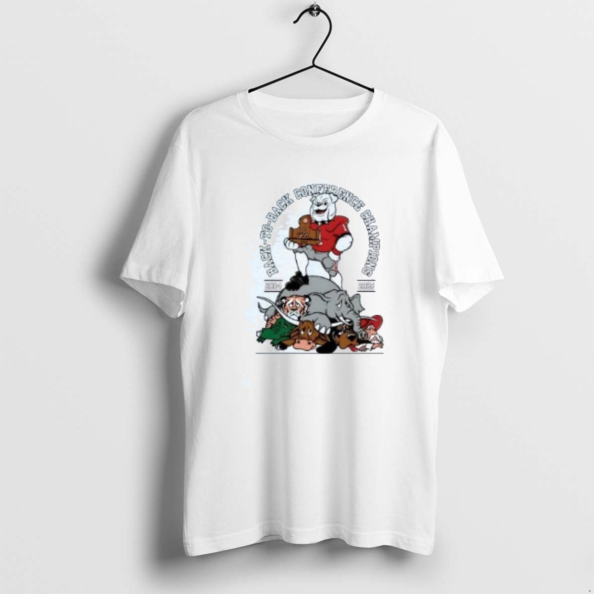 Official Georgia Bulldogs 2025 Back To Back Conference Champions Mascot T-Shirts, Hoodie, Sweatshirt | InkRitualCo.com