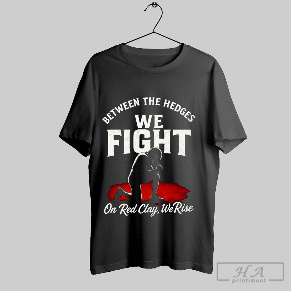 Official Georgia Bulldogs Between The Hedges We Fight On Red Clay We Rise T-Shirts, Hoodie, Sweatshirt | InkRitualCo.com
