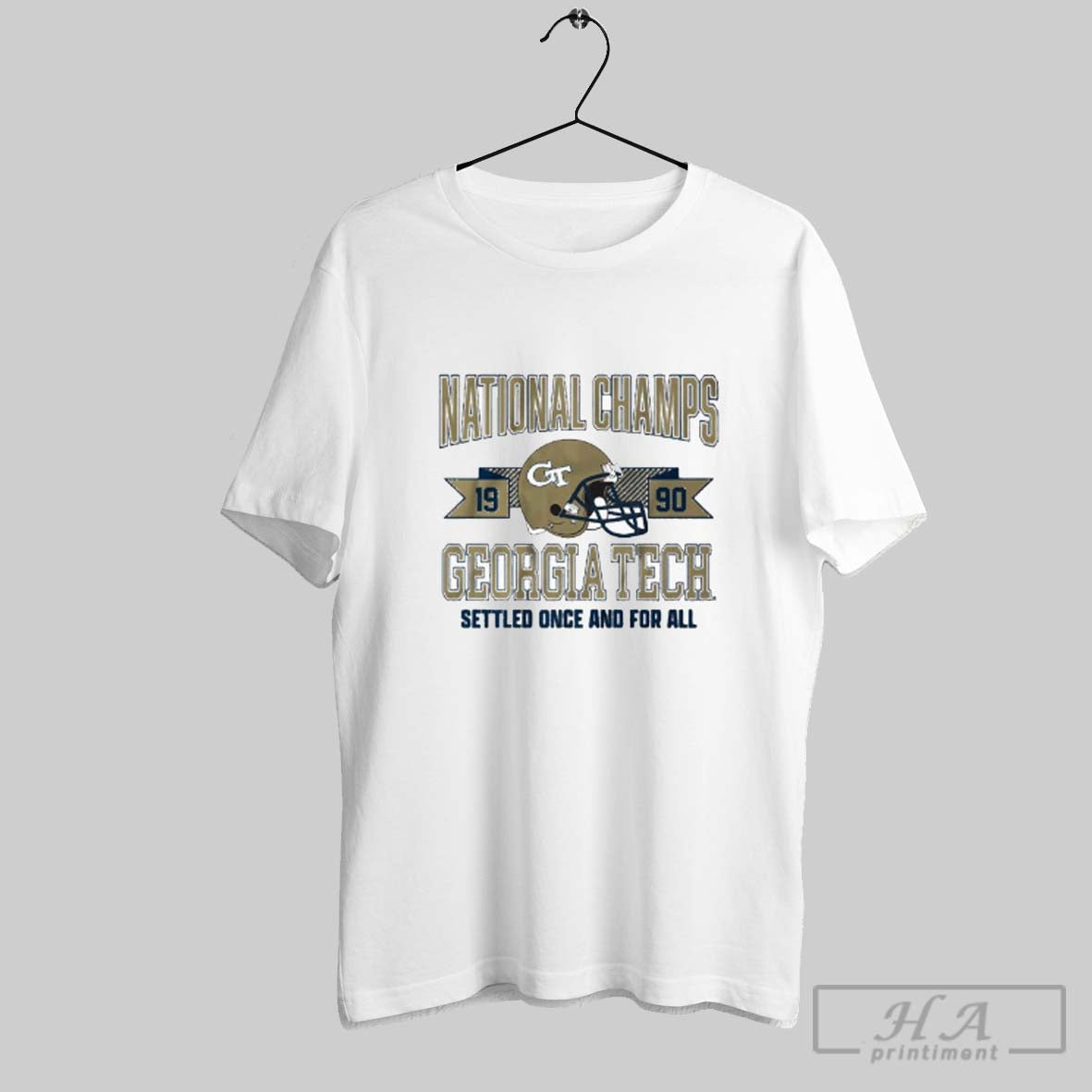 Official Georgia Tech Yellow Jackets 1990 National Champs Settled Once And For All T-Shirts, Hoodie, Sweatshirt