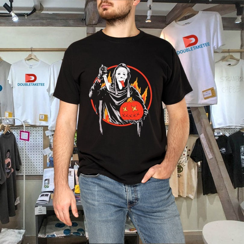 Ghost Face Spoof Creepy Carver Shirts