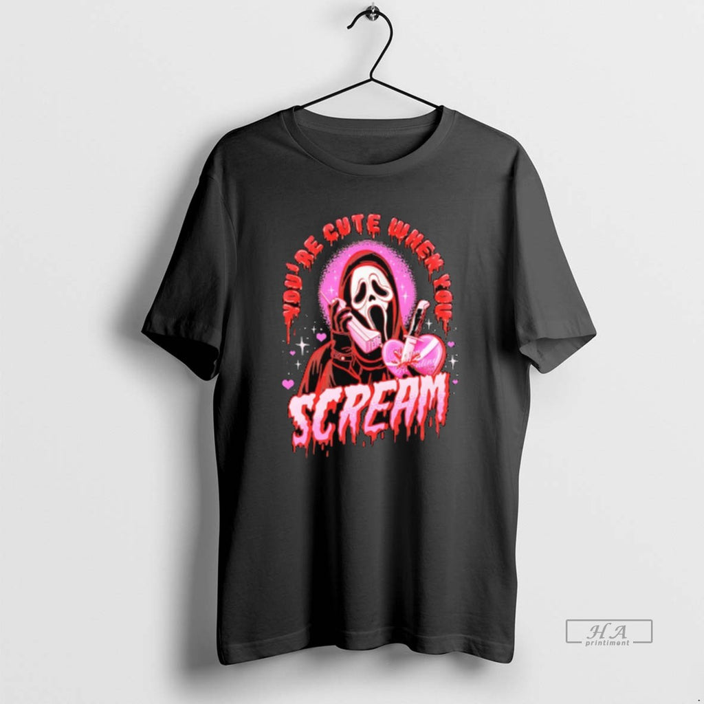 Official Ghostface Scream Horror Movie Youre Cute When You Scream T-Shirts, Hoodie, Sweatshirt | InkRitualCo.com
