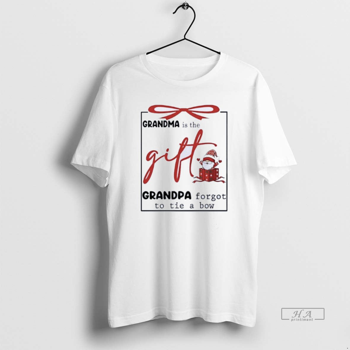 Official Gnome Grandma Is The Gift Grandpa Forgot To Tie A Bow T-Shirts, Hoodie, Sweatshirt | InkRitualCo.com