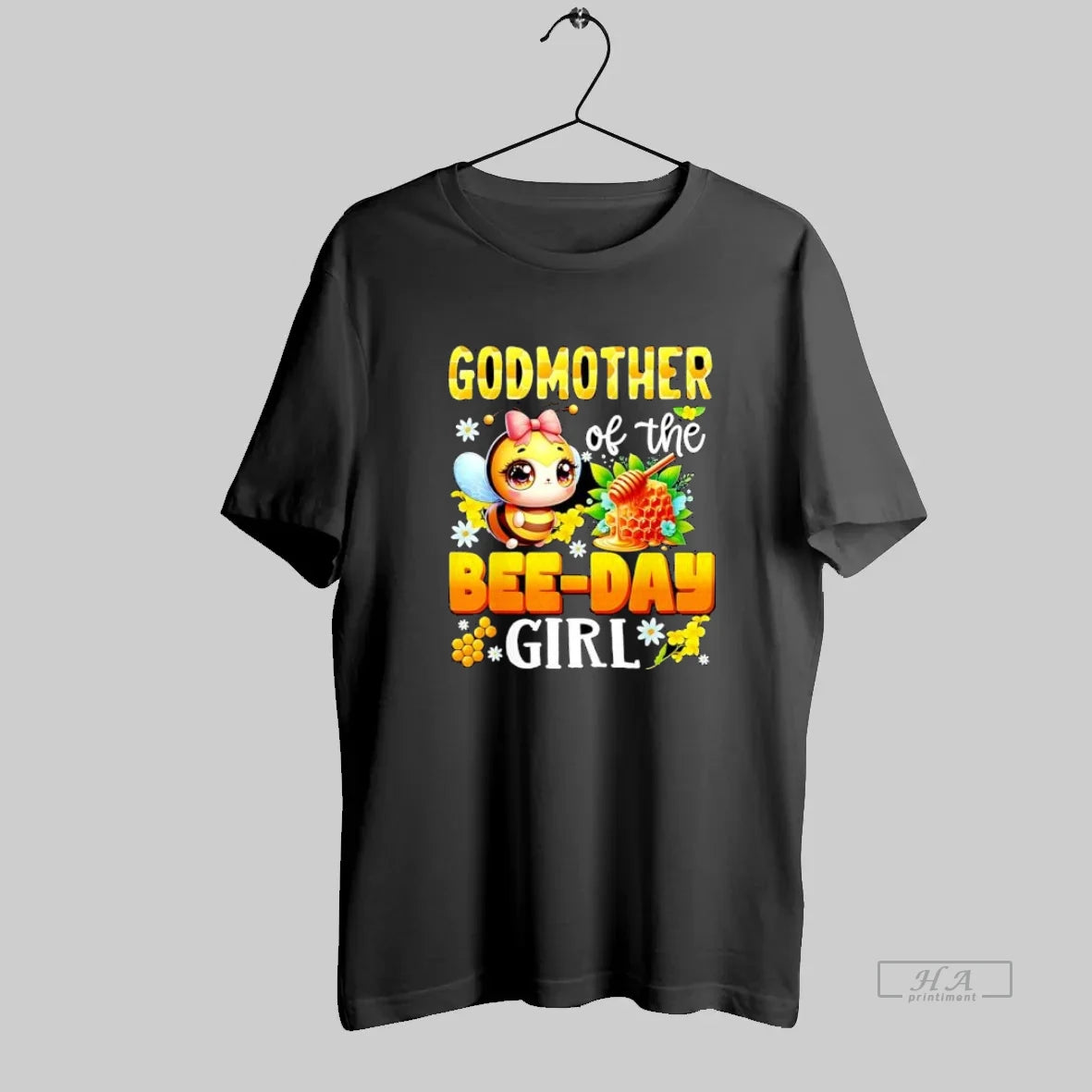 Official Godmother Of The Bee Day Girl Cute Bee Honeycomb T-Shirts, Hoodie, Sweatshirt | InkRitualCo.com