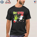 Grinch And Santa Hands Six Seven Christmas Shirt