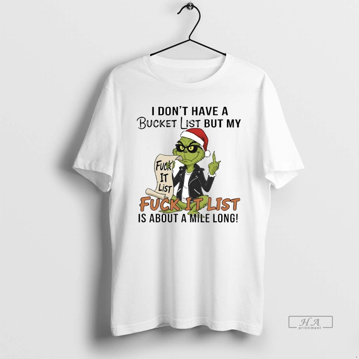 Official Grinch I Dont Have A Bucket List But My Fuck It List Christmas T-Shirts, Hoodie, Sweatshirt | InkRitualCo.com