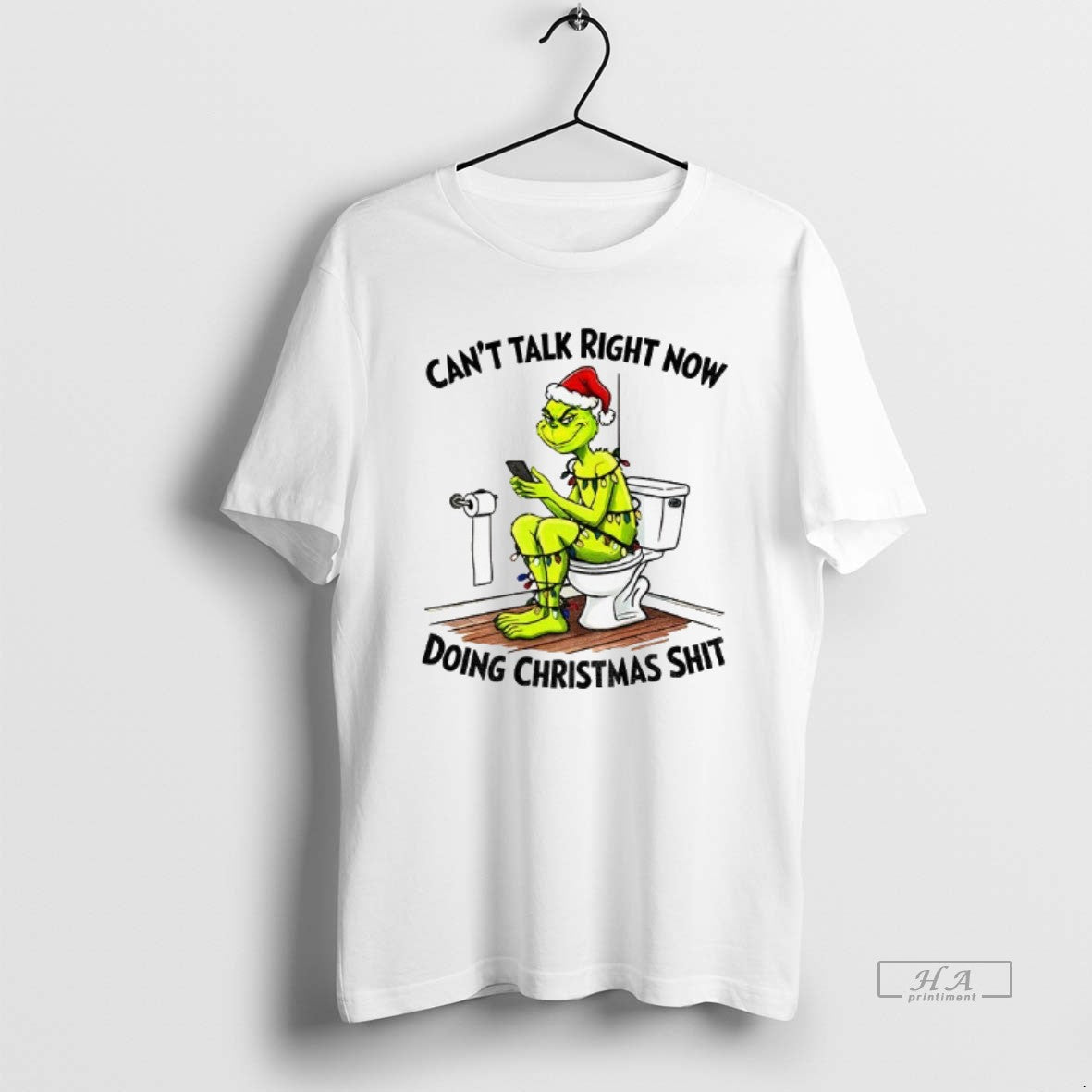 Official Grinch Santa Cant Talk Right Now Doing Christmas Shit T-Shirts, Hoodie, Sweatshirt | InkRitualCo.com
