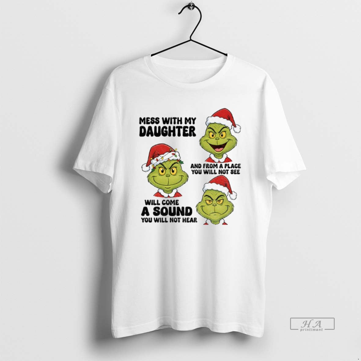Official Grinch Santa Mess With My Daughter And From A Place You Will Not See T-Shirts, Hoodie, Sweatshirt | InkRitualCo.com