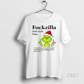 Official Grinch Santa Middle Finger Fuckzilla Definition A Monstrous Version Of Yourself Christmas T-Shirts, Hoodie,...