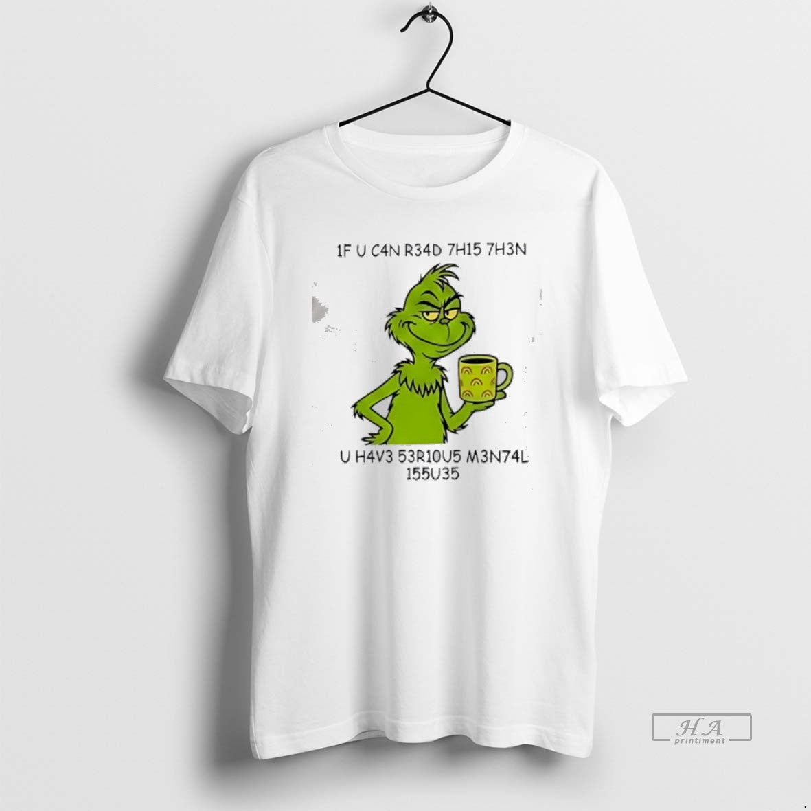 Official Grinch Encrypted Text Serious Psychological Problems T-Shirts, Hoodie, Sweatshirt | InkRitualCo.com