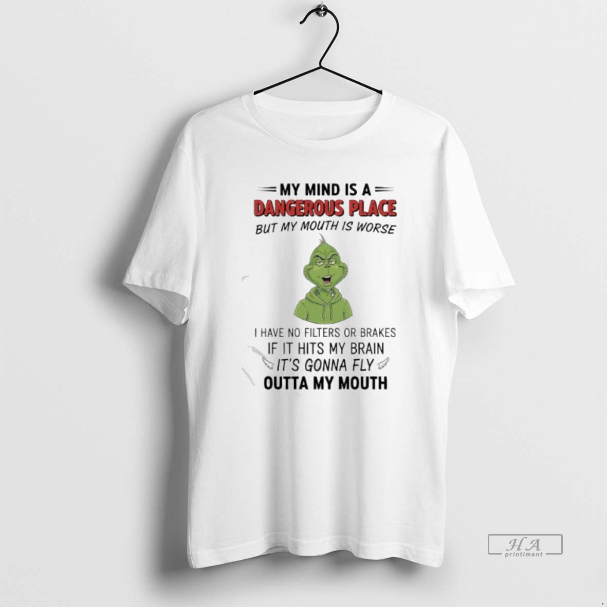 Official Grinch Mind Is A Dangerous Place But My Mouth Is Worse I Have No T-Shirts, Hoodie, Sweatshirt | InkRitualCo.com