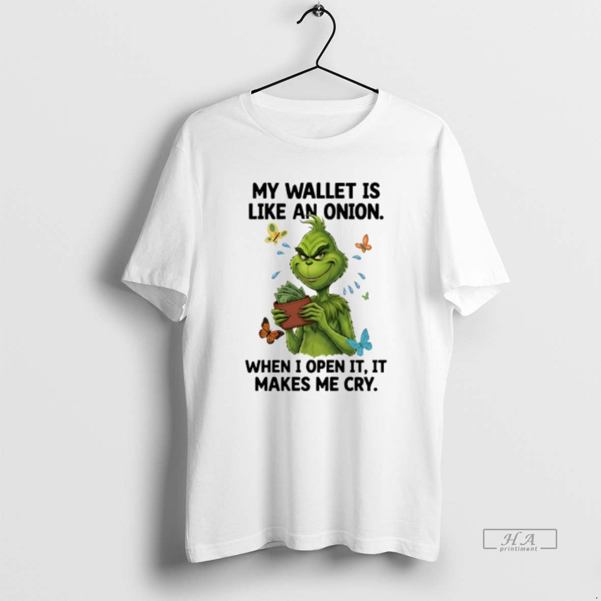 Official Grinch My Wallet Is Like An Onion When I Open It It Makes Me T-Shirts, Hoodie, Sweatshirt | InkRitualCo.com