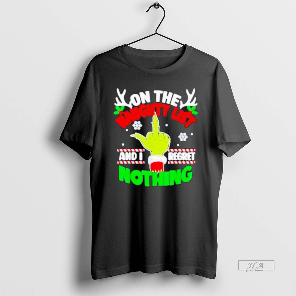 Official Grinch On The Naughty List And I Regret Nothing Christmas T-Shirts, Hoodie, Sweatshirt | InkRitualCo.com