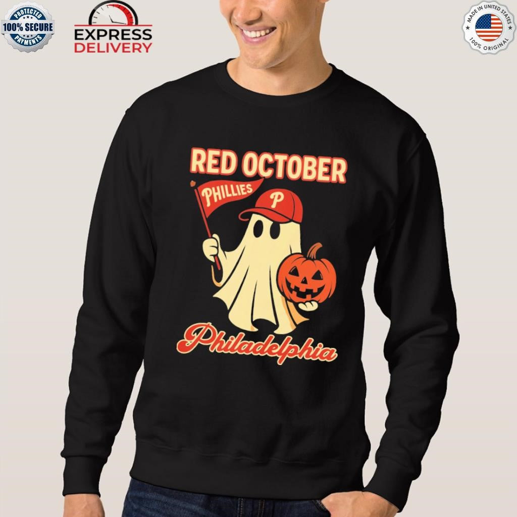 Halloween Ghost Phillies Red October Shirt