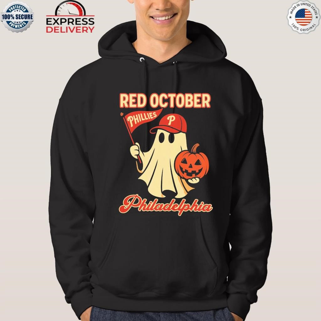 Halloween Ghost Phillies Red October Shirt