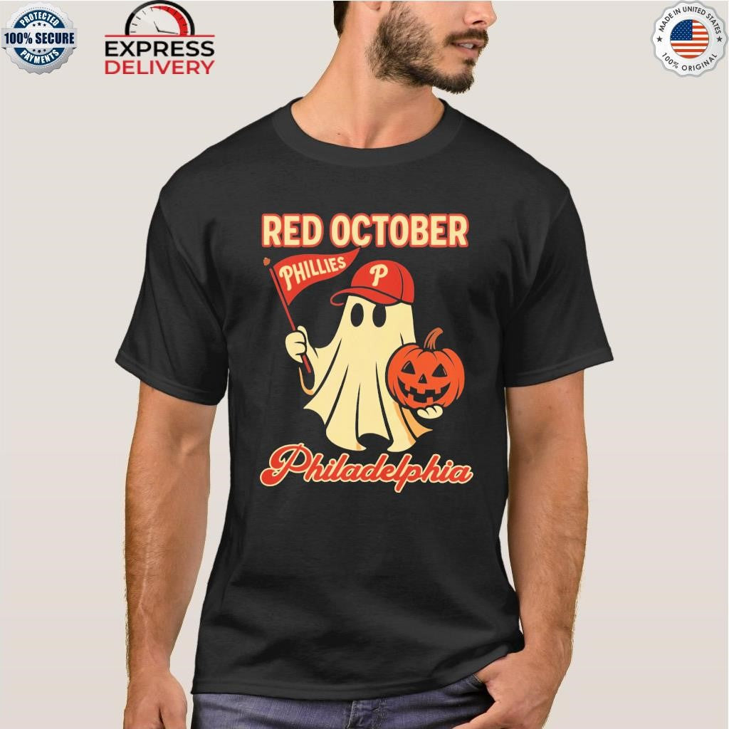 Halloween Ghost Phillies Red October Shirt