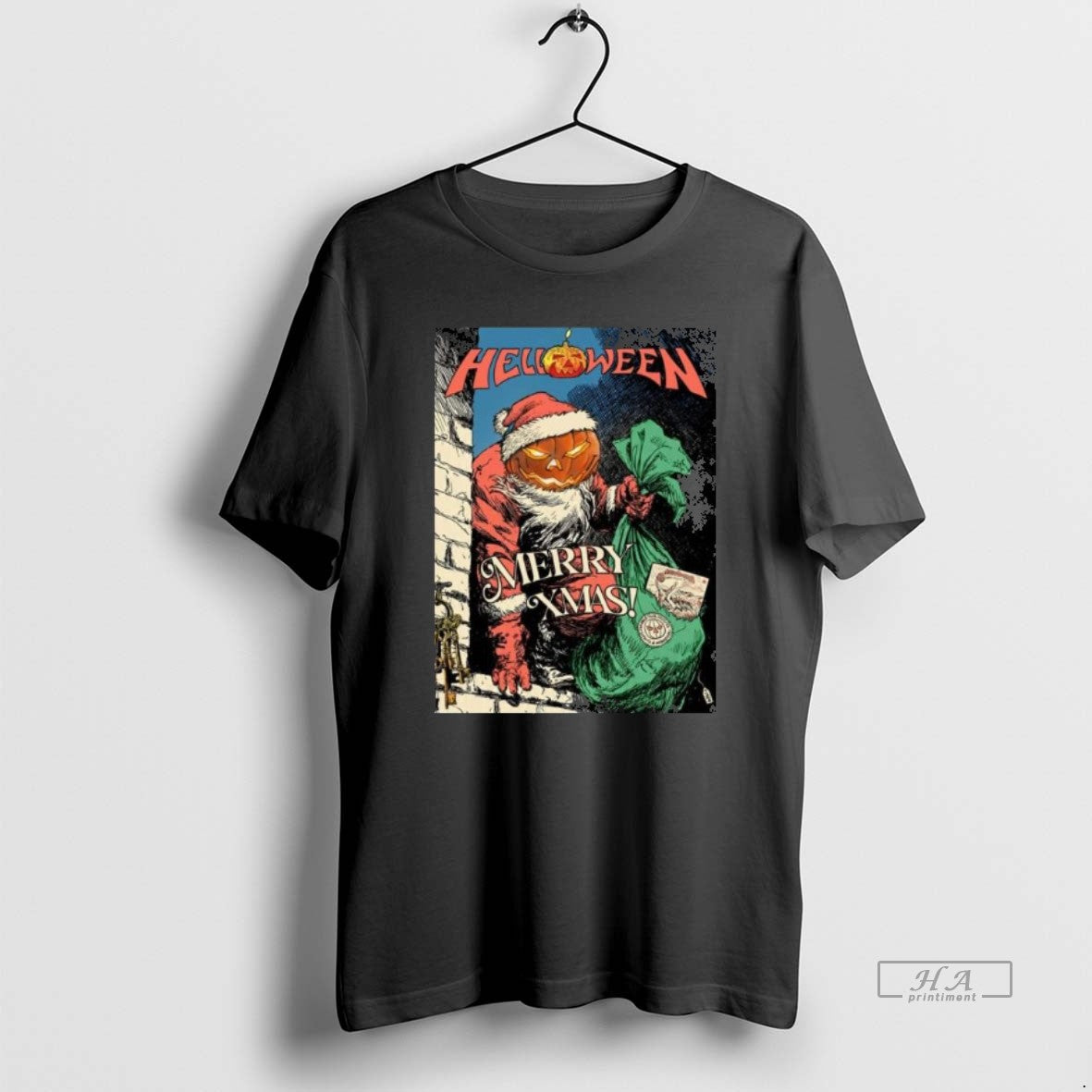 Official Helloween Merry Xmas Pumpkin Powered Santa T-Shirts, Hoodie, Sweatshirt | InkRitualCo.com