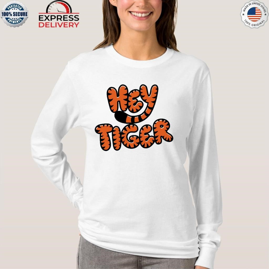 Hey Tiger Bubble Letter Shirt