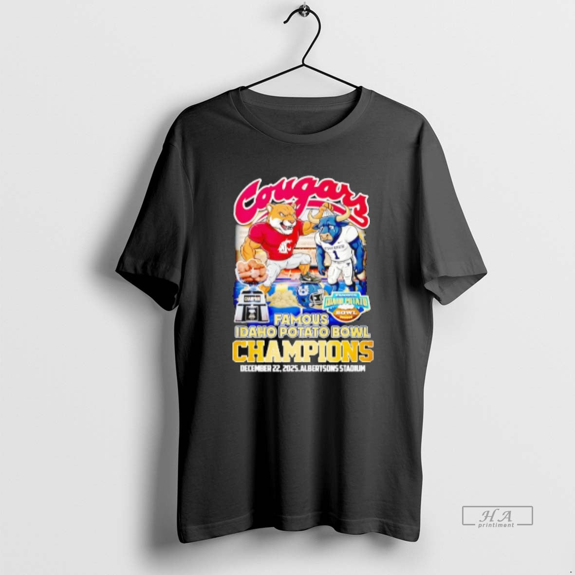 Official Houston Cougars 2025 Famous Idaho Potato Bowl Champions Mascot T-Shirts, Hoodie, Sweatshirt | InkRitualCo.com