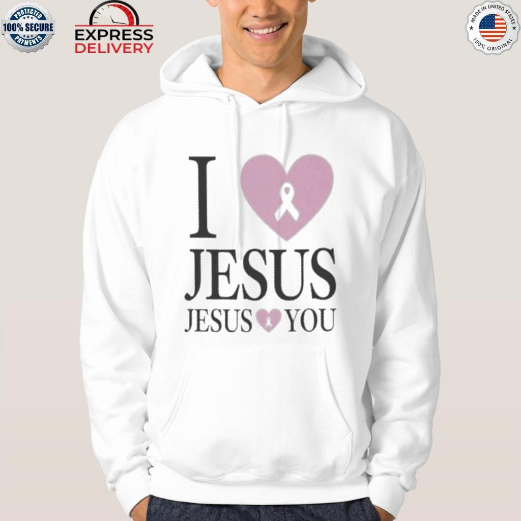 I Love Jesus Jesus Loves You Breast Cancer Awarness Shirt