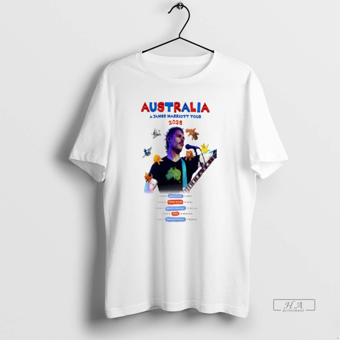 Official James Marriott Live Australia Tour 2026 T-Shirts, Hoodie, Sweatshirt | InkRitualCo.com