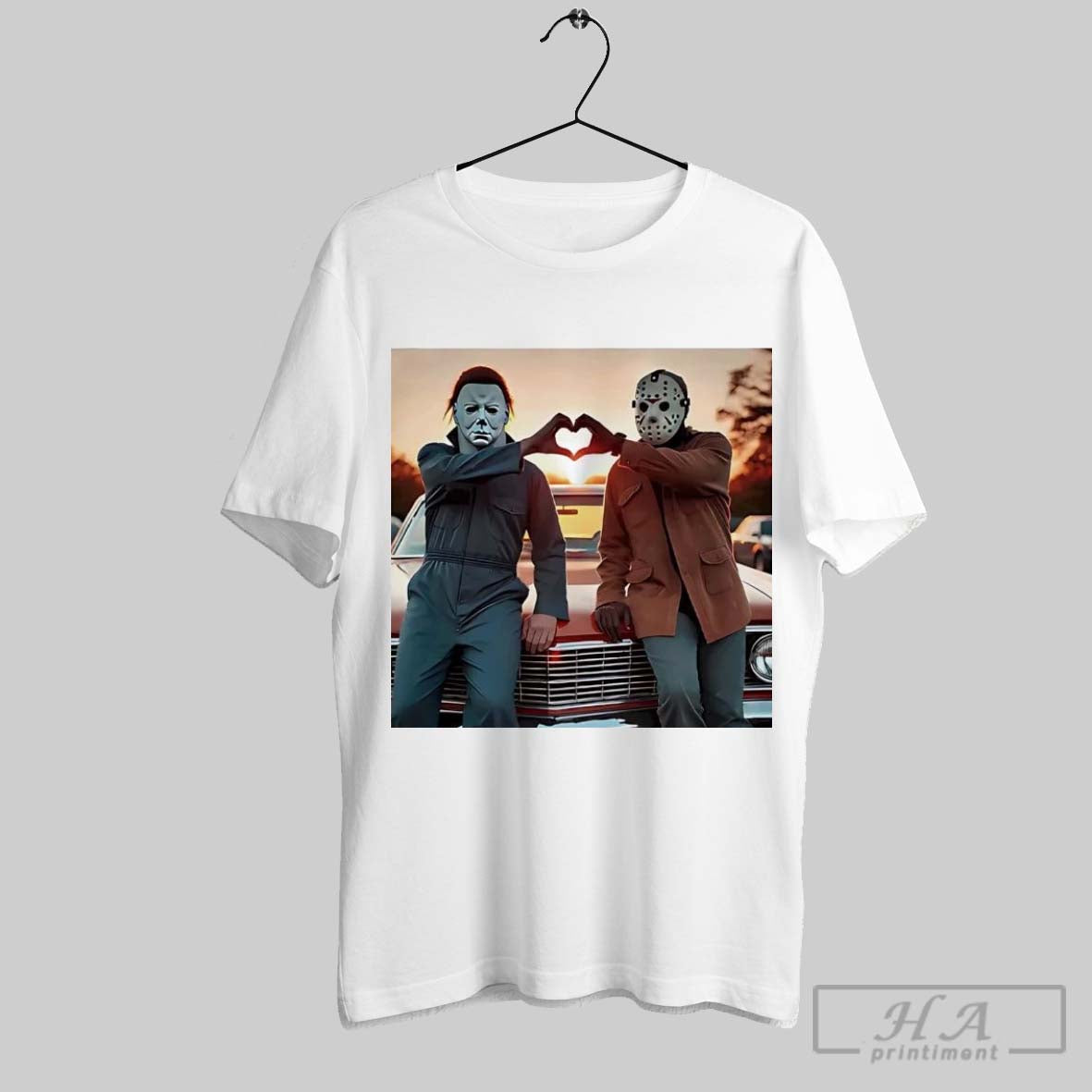 Official Jason And Michael Halloween Heart Hand T-Shirts, Hoodie, Sweatshirt | InkRitualCo.com