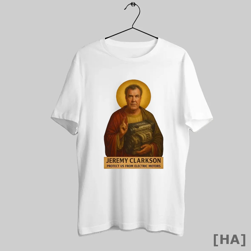 Official Jeremy Clarkson Jesus Protect Us From Electric Motors T-Shirts, Hoodie, Sweatshirt | InkRitualCo.com